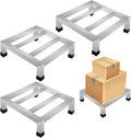 GRETJOB 3-Pack Stainless Steel Dunnage Rack 11.8 L x 11.8 W x 3.9 H 1000LB Capacity No-Assembly Kitchen Floor Racks for Commercial Food Service Restaurant Bakery Shop &amp Garage Storage
