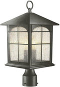 Collection Brimfield 3-Light Outdoor Aged Iron Post Light