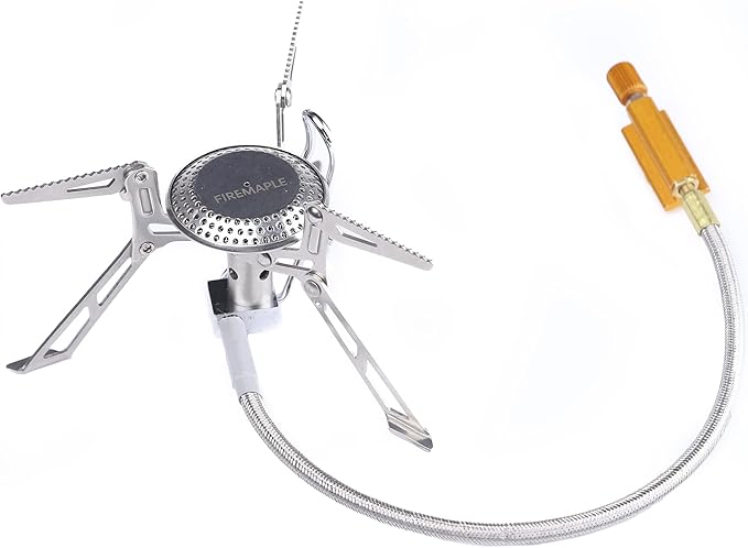 Fire Maple FMS-118 Camping and Backpacking Stove | Portable Foldable Gas Burner with pre-heat tube | Ideal for Backpacking Hiking Camping Emergency use