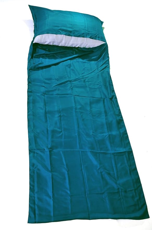 Marycrafts 100% Pure Mulberry Silk Single Sleeping Bag Liner Travel Sheet 83x33