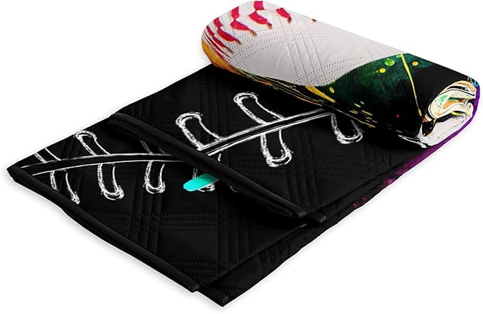 Outdoor Picnic BlanketPortable Sandproof Waterproof Picnic MatGamepad Baseball Printed Camping Beach Mat for Sand and Wet Grass Hiking (Gamepad Baseball L)