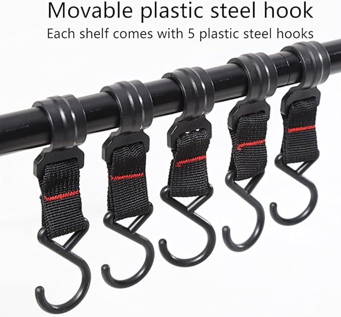 Folding Hanging Rack Travel Camping Shelf Triangle Rack Assembly Storage Picnic Rack