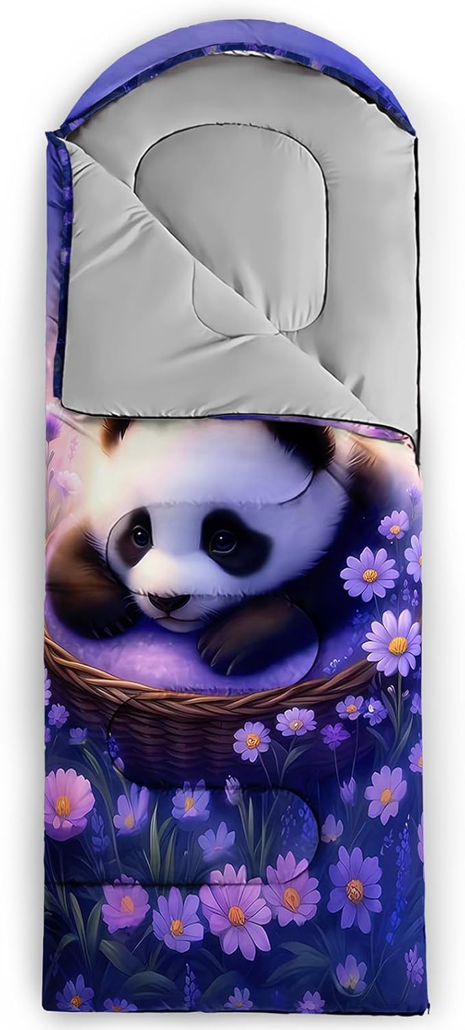 AILONEN Cartoon Camping Sleeping Bag for Boys Girls AdultsLightweight &amp Waterproof3 Season Warm &amp Cold WeatherPortablePrinted Sleeping BagTravelingCampingHiking