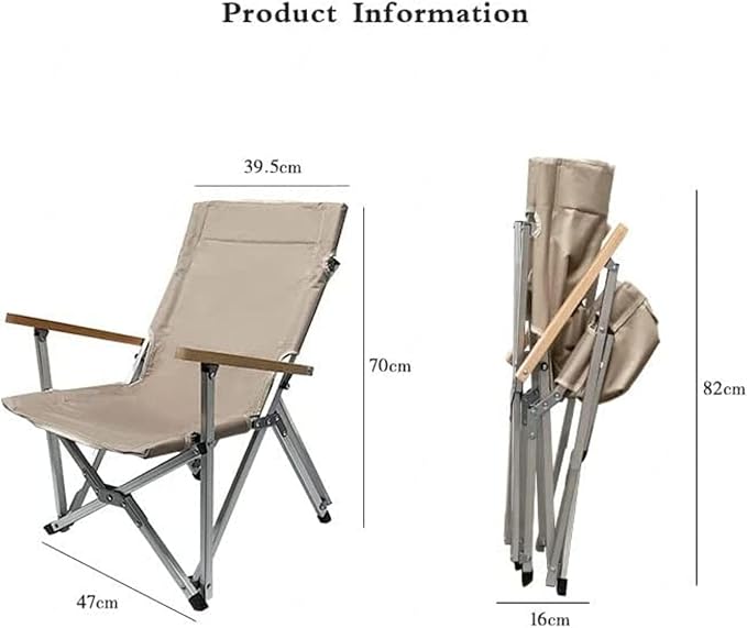 Experience Ultimate Comfort Outdoors with Our Portable Camping Chair - Perfect for FishingHikingand More47 * 70cm Black