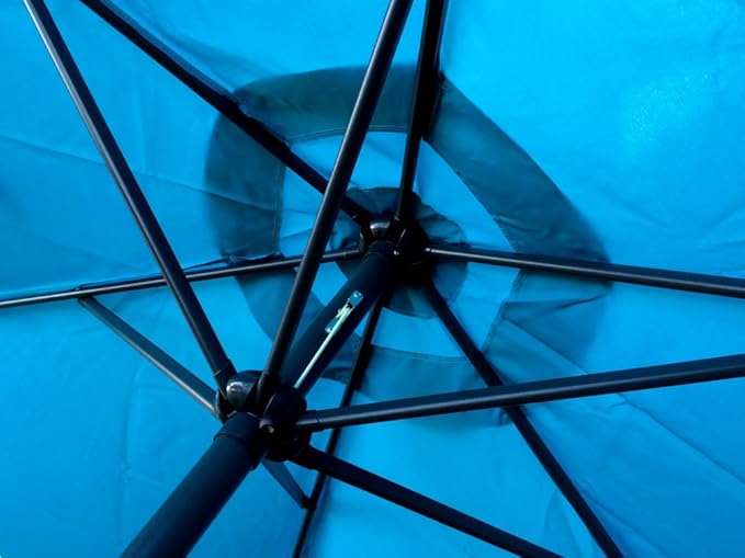 BELLRINO DECOR 10ft 6 ribs Replacement LAKE BLUE STRONG AND THICK Umbrella Canopy (Canopy Only) LAKE-106