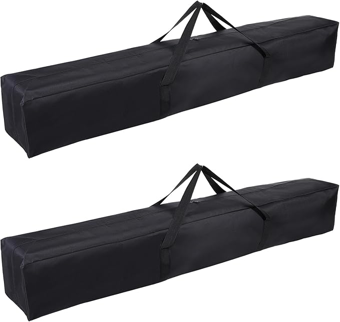 Camp Chair Replacement Bag Camping Folding Chair Storage Bag Large Zippered with Handle Strap 59 x 8 x 8 Inch Fit for Outdoor Travel Tent Storage (2 Pack Black)