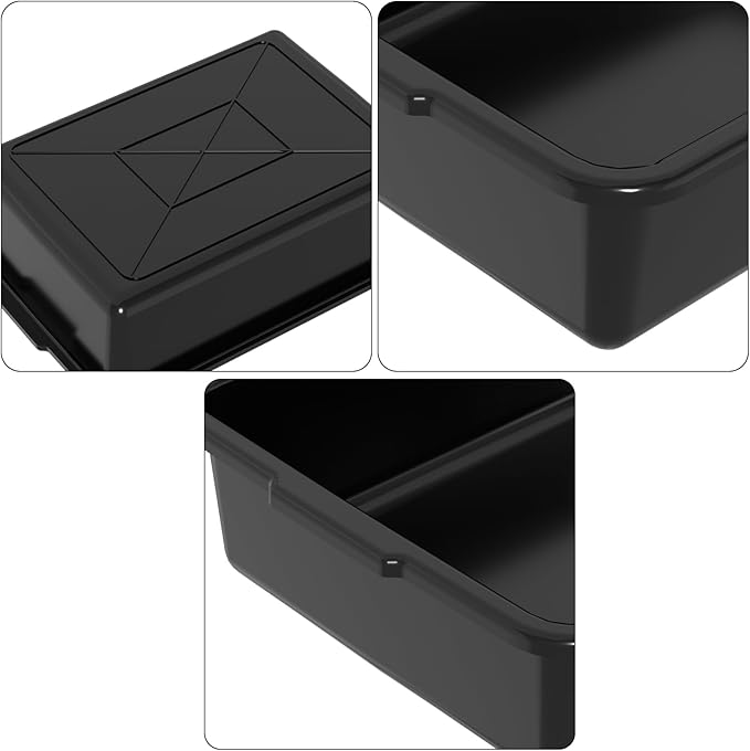 Obstnny 12 Packs 13 L Black Commercial Dish Bin Plastic Restaurant Bus Tubs Small Wash Basin