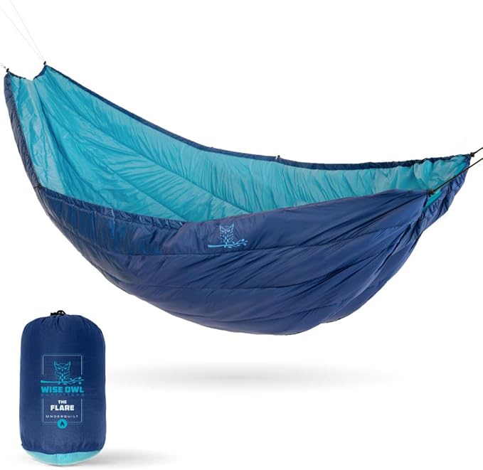 Wise Owl Outfitters Hammock Underquilt – Insulated Camping Quilt for Warm Sleeping – Fits Under Hammocks – Ultralight Water-Resistant &amp Packable