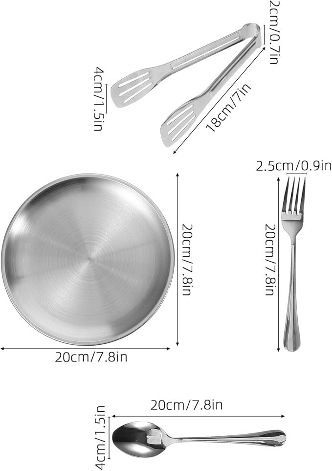 Outdoor Stainless Steel Tableware Set with Fork Spoon Knife 11pcs Portable Camping Cutlery Set Travel Utensils for Hiking Picnic and Family Outdoor Meals