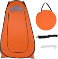 Pop Up Pod - Privacy Shower Tent with Carry Bag Dressing Room Instant Portable Toilet Stall for Camping Beach or Tailgate (Orange)
