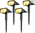 AloftSun Solar Motion Sensor Outdoor LightsWaterproof Motion Sensor Spot Lights- 30 LED/3 Modes Solar Powered SpotlightsLandscape Lighting for Yard and GardenWarm White4 Pack