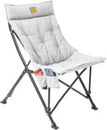 Saucer Chair for Adults Portable Folding Comfy Lounge Chair for Bedroom/Dorm/Reading/Living Room with Storage Bag