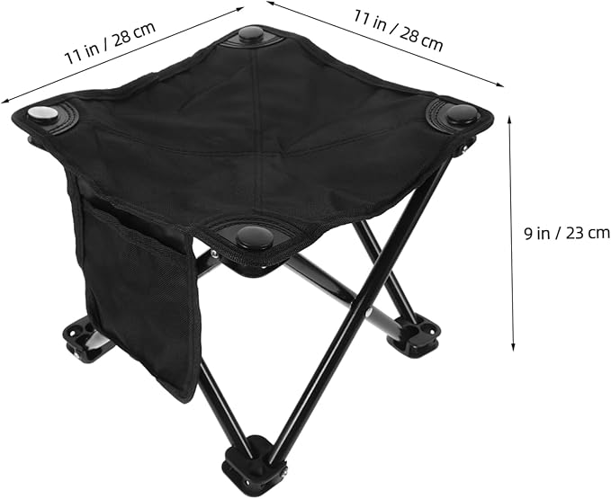 LIFKOME Lightweight Portable Folding Stool Oxford Fabric Camping Chair Hand Grip