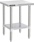 DuraSteel 30x18 Small Stainless Steel Table - NSF Commercial Kitchen Island Food Prep Worktable - Metal Side Mixer Stand with Under Shelf - For Laundry Room Kitchen Outdoor Grill Tiny Spaces