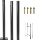 Street Light Pole 10ft Tall Split Street Lamp Post for Outdoor Street Courtyard Parking Lot Lighting Post Fixtures with Mounting Ground Cage (10FT 76mm)