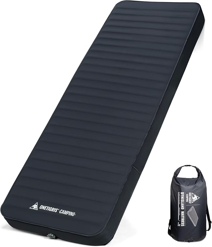 ONETIGRIS Dreamstar Single Air Mattress Self-Inflating Sleeping Pad Foam for Camping Backpacking Car Trips Travels Air Bed with Patch-up Kit