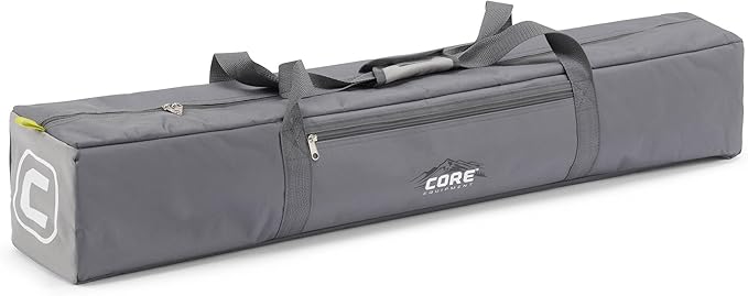 CORE Folding Camping Cot | Extra Wide Heavy Duty Camp Cot with Removable Side Table &amp Mesh Gear Loft | Folding &amp Portable Camp Bed with Carry Bag | Supports 300 lbs