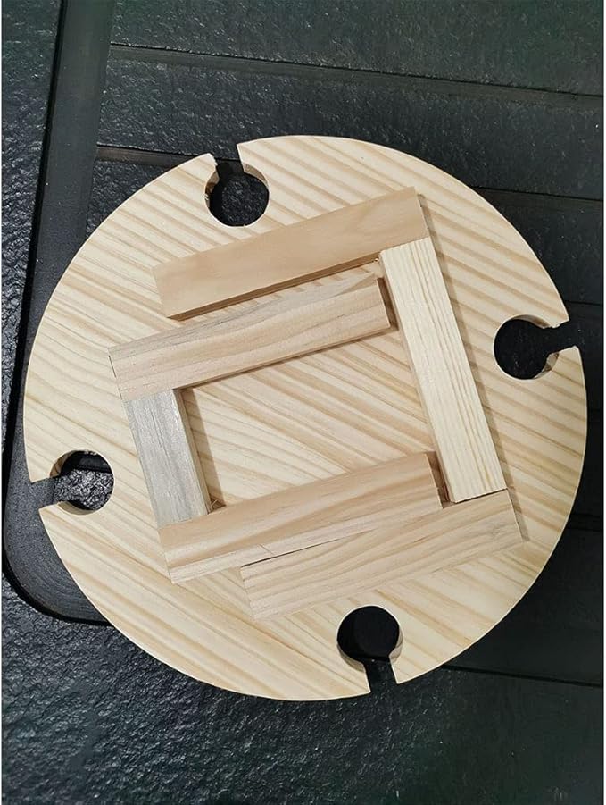Camping Gear Outdoor Folding Table Wooden Wine Glass Rack Holder Cheese Board
