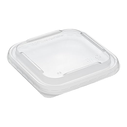 Restaurantware LIDS ONLY: Matsuri Vision 5.4 x 5.4 x 0.7 Inch Lids For Sushi Containers 100 Airtight Lids - Containers Sold Separately No-Fog Design Clear Plastic Lids For Sushi Boxes