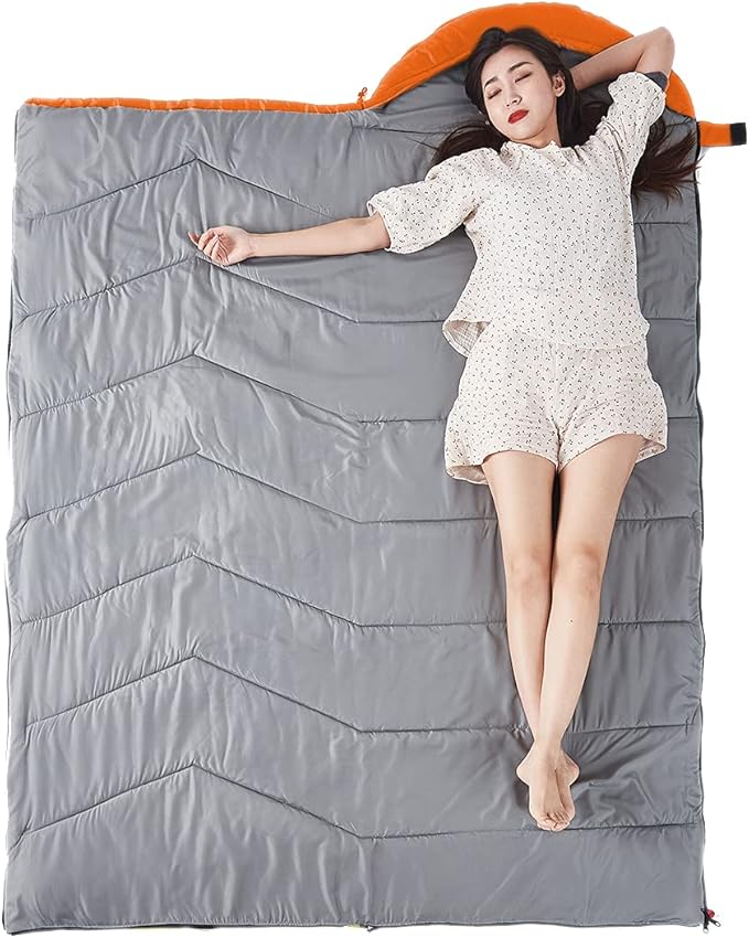 Sleeping Bag 4 Seasons Adults &amp Kids for Camping Hiking Trips Warm Cool WeatherLightweight and Waterproof with Compression BagIndoors Outdoors Activities