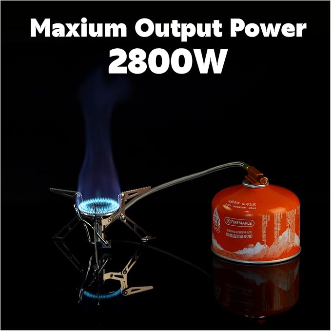 Fire Maple FMS-118 Camping and Backpacking Stove | Portable Foldable Gas Burner with pre-heat tube | Ideal for Backpacking Hiking Camping Emergency use