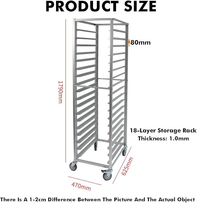 Quick Rack for Baking Pans18-Pan Aluminum Bread Pan Rack - Heavy-Duty Baking Sheet Storage for Food Service Bakeries Restaurants &amp Home Use - Perfect for Optimal Organization &amp Efficiency