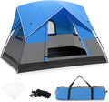 Goplus Camping Tent for 2-3 People Waterproof &amp Windproof Family Dome Tent w/Removable Rainfly Floor Mat Carrying Bag 4 Mesh Windows Easy Setup Portable Backpacking Hiking Fishing Tent