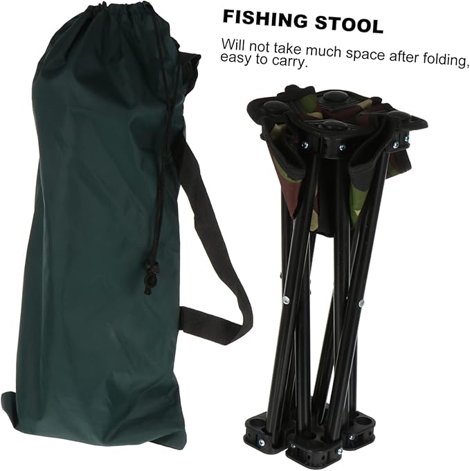 KESYOO Oxford Cloth Folding Fishing Stool Portable Outdoor Camping Chair Foldable Stool for Fishing and Camping