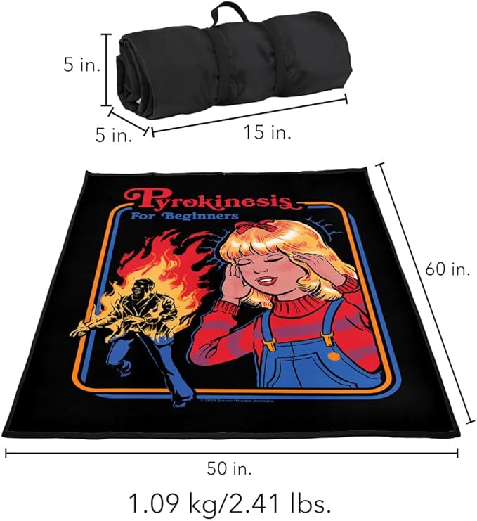 LOGOVISION Steven Rhodes Pyrokinesis Outdoor Blanket for Picnic Beach Camping Park Tailgate 50x60