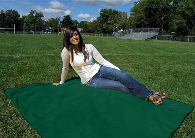 Ultimate SportsWrap - PATENTED - The Only WEARABLE Weatherproof/Stadium/Picnic/Sports Blanket complete with Upper and Lower Zippers Lined &amp Adjustable Hood and Inside Hand Warmers 70 X 58