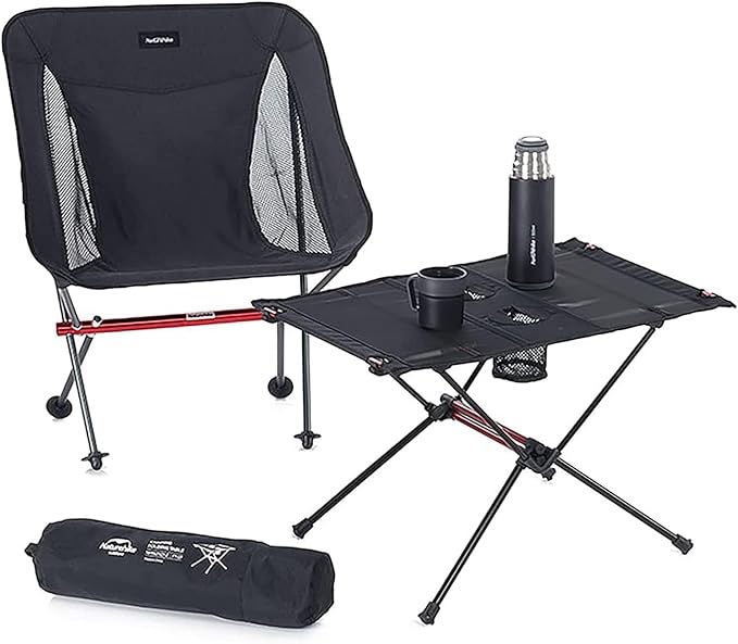 Naturehike Ultralight Folding Table Outdoor Camping Portable Outdoor Tea Aluminum Alloy Table for Picnic Camp Beach (Dark)