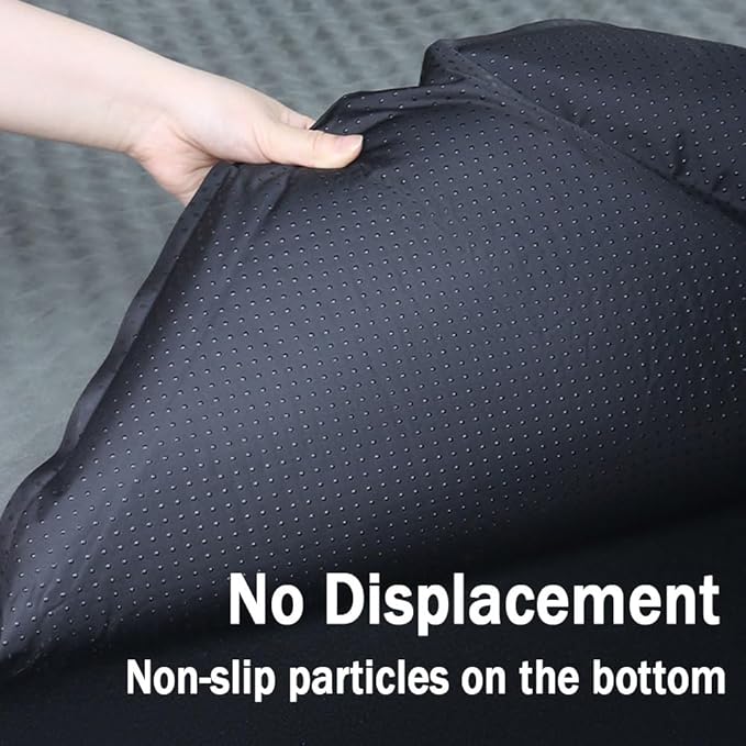 Car Inflatable Mattress for Audi Q2 GA 2016-2023 with Air Pump Self-Driving Camping Travel Thickened Foldable Air MattressBrown-with Pillow