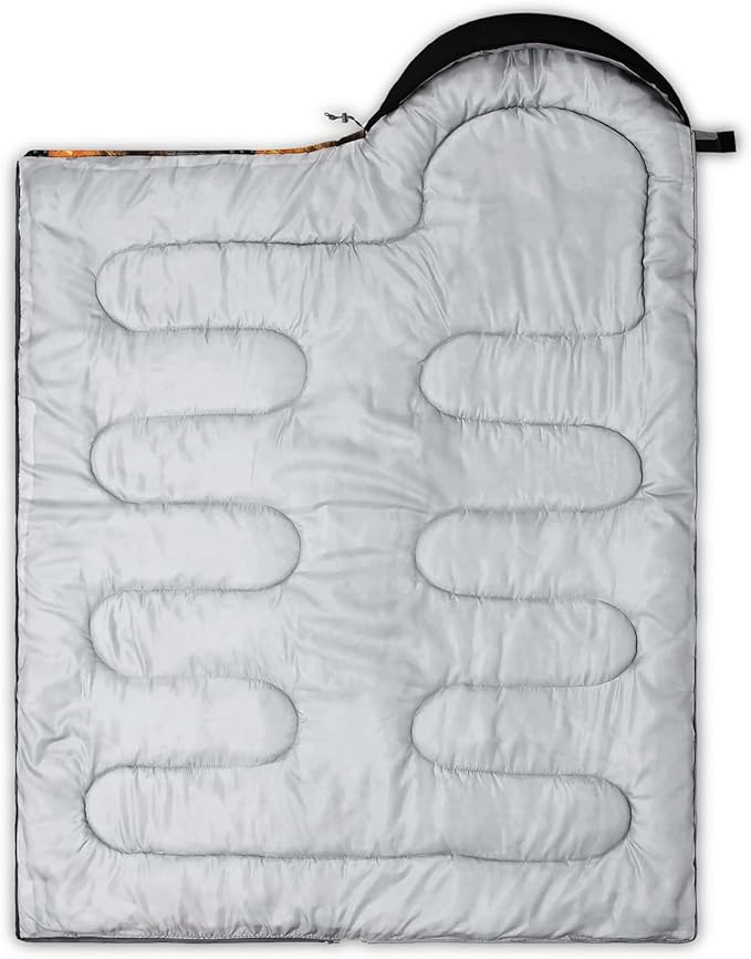 HOSIMA Dear Hunting Pattern Cold Weather Sleeping Bags for Kids AdultsBlack Light Weight Waterproof Sleeping Bags for Outdoors Hiking.