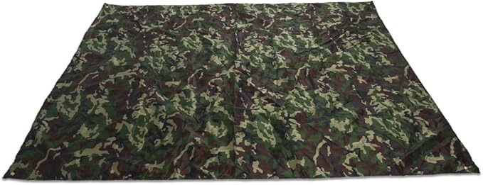 Lightweight Outdoor Cam Hiking Tent Tarp Waterproof Picnic Mat Shelter Tent Tarp Rain Fly with Drawstring Carrying Bag for Backpacking and Outdoor Living Camouflage Survival Gear(3*2.9M)