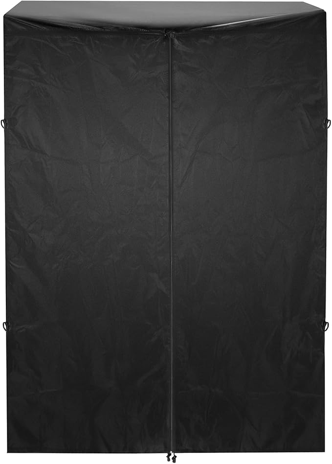 QWORK High Density Waterproof/Dustproof Storage Shelf Cover Fits Racks 48L x 18D x 72H - 1 Pack (Black)