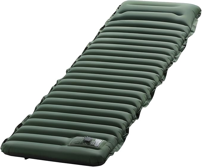 Inflatable Sleeping Pad for Camping Ultralight Camping Mat Air Mattress Built-in Pump Durable Waterproof Compact Sleeping Mat for Outdoor Backpacking Hiking Green