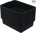 12 Packs Commercial Bus Tubs 13 L Plastic Restaurant Dish Washing Tub Service Bus Box Black