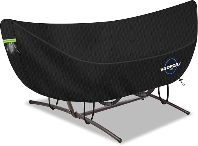 Hammock Cover Waterproof 600D Heavy Duty Oxford-Thickened Cover for 10 - 12FT Hammock Stand With HandlesVentsClick-Close Straps &amp Reflective Strip All Weather Protection