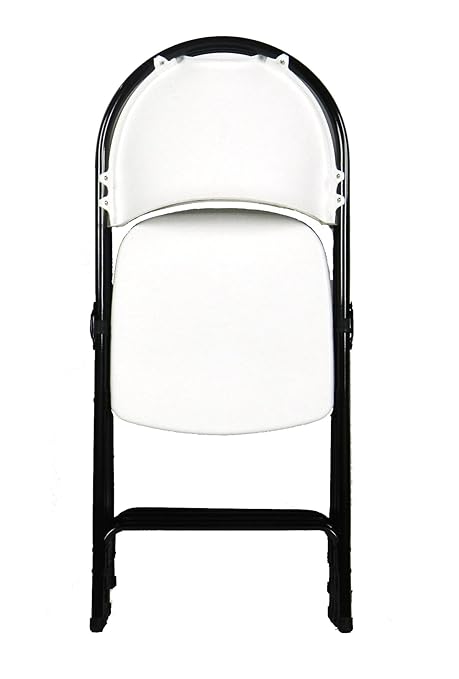 Correll RC350-23 R Series Folding Chairs Gray Granite (Pack of 4) Heavy Duty Injection Molded PlasticFull Steel Frame Nesting for Storage