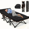 Camping bed with a load capacity of 560/660/760 lbs with a mattress and a storage bag. It is a foldable and easy-to-store guest bed A version without a mattress is also available (Black 660lbs)