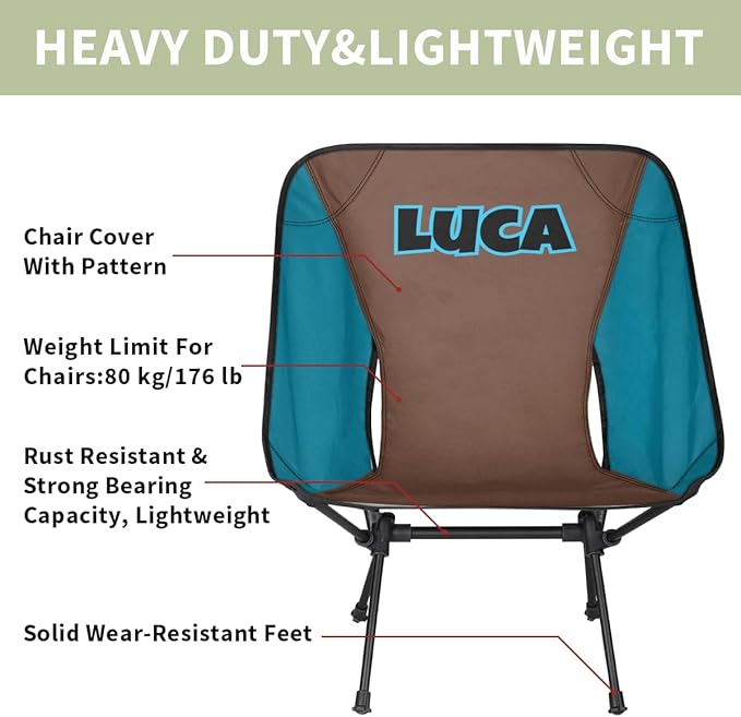 Custom Camping Chair with Name Personalized Backpacking Chair Lightweight Foldable Chairs for Outdoor Camp Hiking Sport Picnic Beach