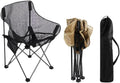 Breathable Outdoor Folding Chair Portable Ultra-Light Fishing Stool Beach Camping Moon Chair Armchair Art Sketch Chair (The net is Dark at Night.)