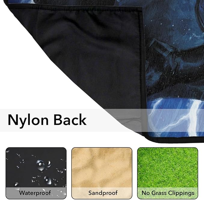 LOGOVISION Batman Leaping Down Outdoor Blanket for Picnic Beach Camping Park Tailgate 50x60