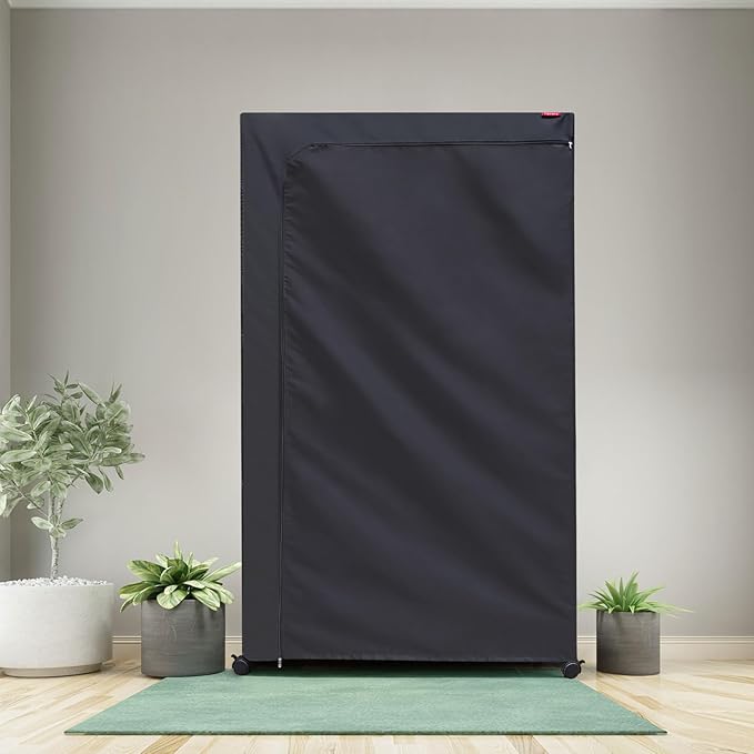 Shelving Cover Wire Shelf Covers Storage Rack Dust CoverThe Two-Way Zipper Design can be Opened up Down or All for Easy Access 42 WX18 DX72 H(No ShelvesBlack)