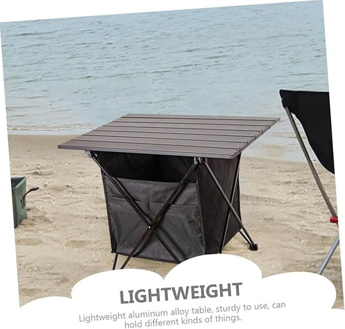 Yardwe Portable Folding Camping Table Easy Setup Sturdy Compact Storage Outdoor Desk
