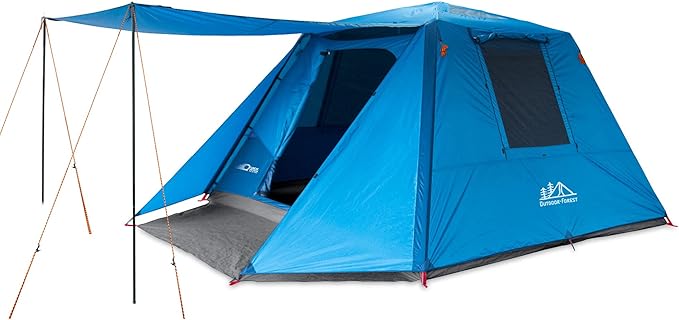 4 Person Dome Tent / 6 Person Dome Cabin Tent / 8 Person Cabin Tent with Full Coverage rainfly and Full Size Canopy