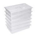 Hotel Pans 6 Pack Full Size 4'' Deep Clear Food Pans with Lids Commercial Stackable Food Pans Polycarbonate Transparent Food Storage Containers Freezer-Safe for Restaurant Hotel