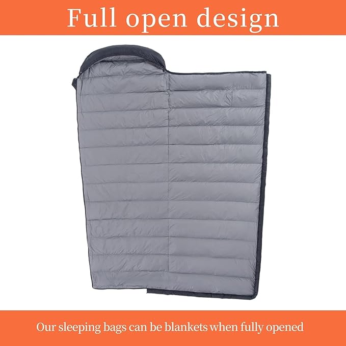 Ultralight Down Sleeping Bag for Adults - 600 Fill Power Cold Weather Backpacking Camping Hiking