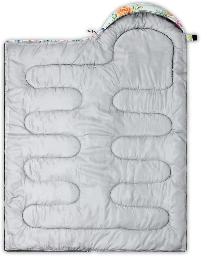 BSNTHO Butterfly Flower Printed Camping Sleeping Bags3 Season Warm &amp Cool WeatherLightweightWaterproof Sleeping Bags for Adults &amp KidsTravelingand OutdoorsCamping Gear Equipment31x90inc
