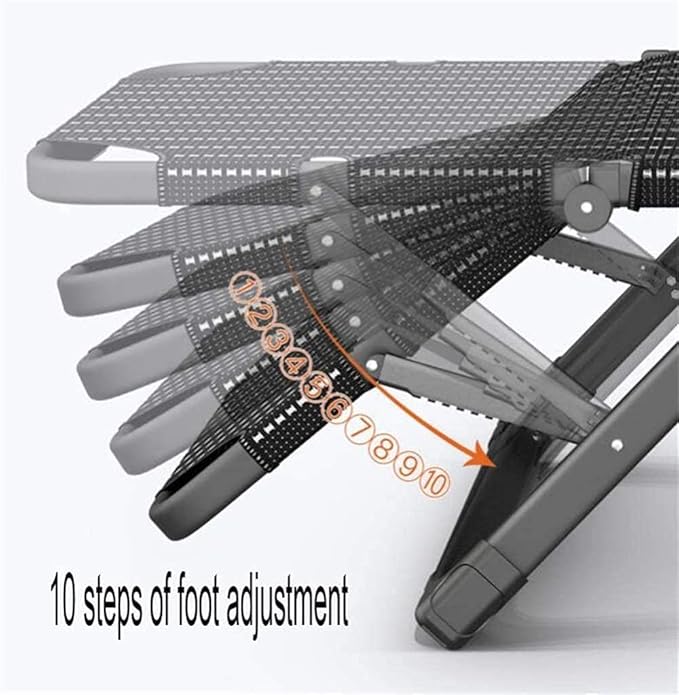 Sun Loungers Heavy Duty Lounge Chairs and Full Flat Cot Folding Reclining Chairs for Garden Outdoor Beach Pool Camping Patio B